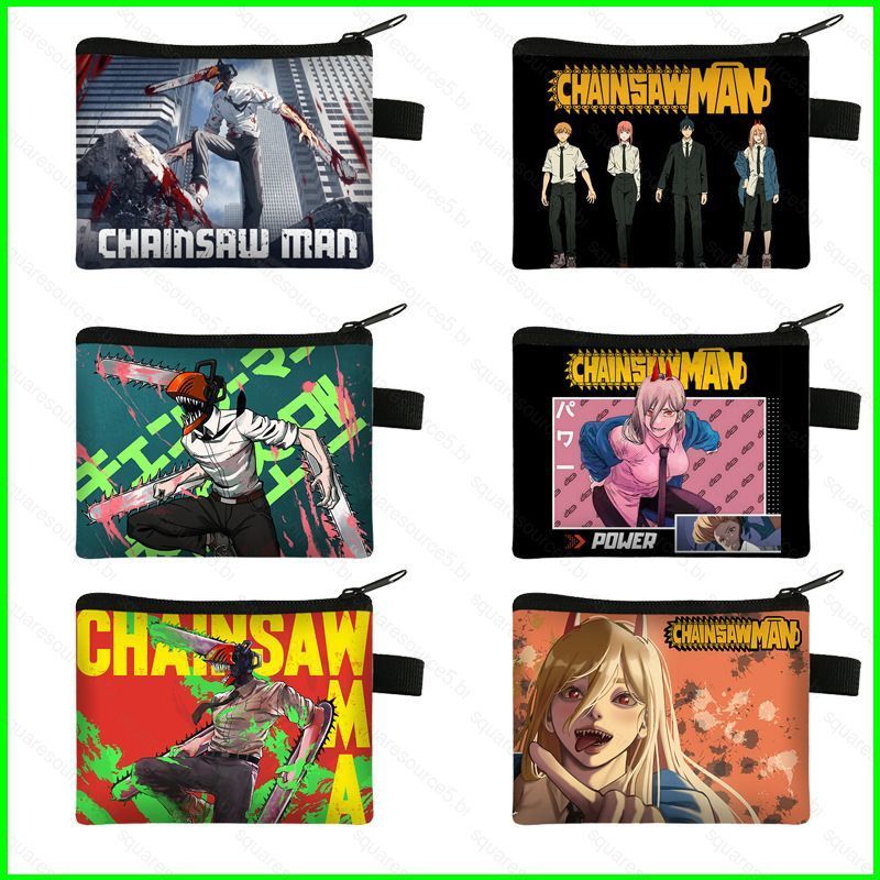 SQ5 Motosserra Homem Pochita Dos Desenhos Animados anime Impressão Crianças Bolsa De Moedas Carteira Saco Cartão
