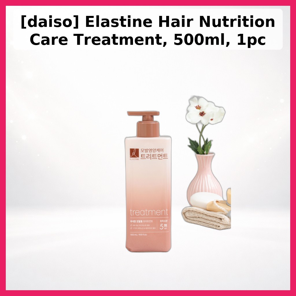 [daiso] Tratamento De Cuidado Nutricional Capilar Elastino , 500ml , 1 Unidade/Coreano/Restaurar Suavidade Por LumioSeou