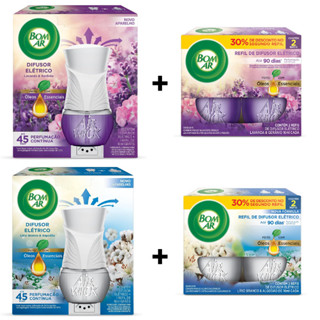 Kit Difusor Elétrico Bom Ar + 3 Refis – Lavanda ou Lírio – Perfume de Ambiente em Oferta na Shopee