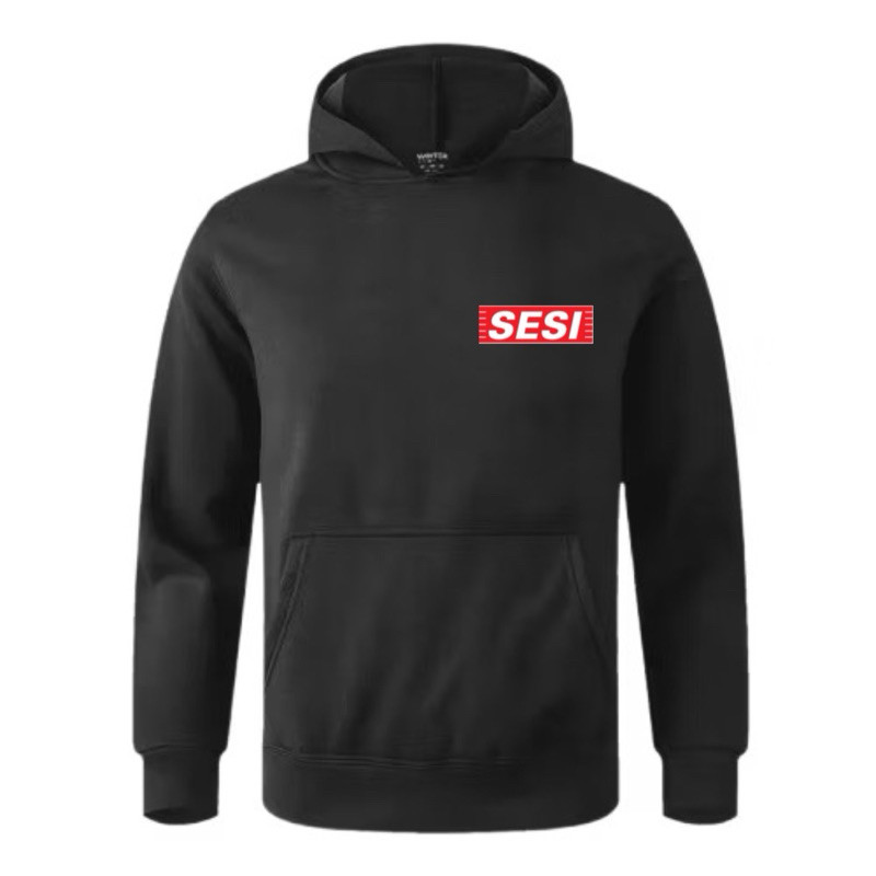 Blusa de Frio Moletom Canguru Capuz Bolso SESI Uniforme CMS PREMIUM