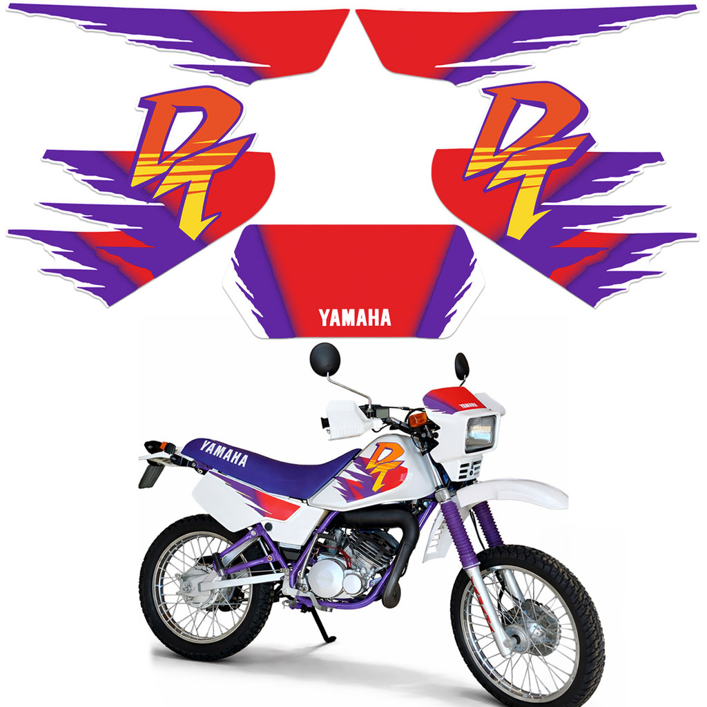 Adesivos Para Yamaha DT 180 1995 Moto Branca Lateral Frontal em Oferta na Shopee