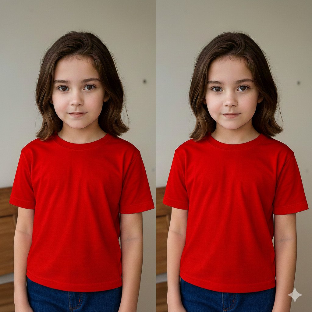 Kit 2 Camisetas Escolar VERMELHA 100% Algodão - Infantil 4 ao 16