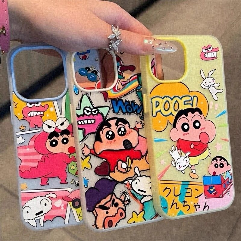 Shinnosuke Nohara Marcon Cores Jelly Case Para Samsung A17 A07 A26 A06 A16 A35 A54 A05S A05 A15 A14 A13 A52 A04S A03S A0