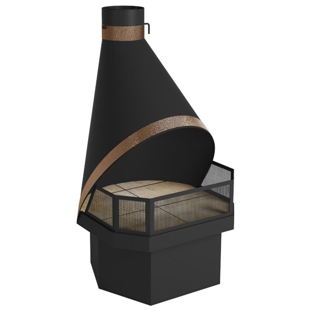 Lareira de Canto e Meio de Parede Metávila Suiça, Preto em Oferta na Shopee