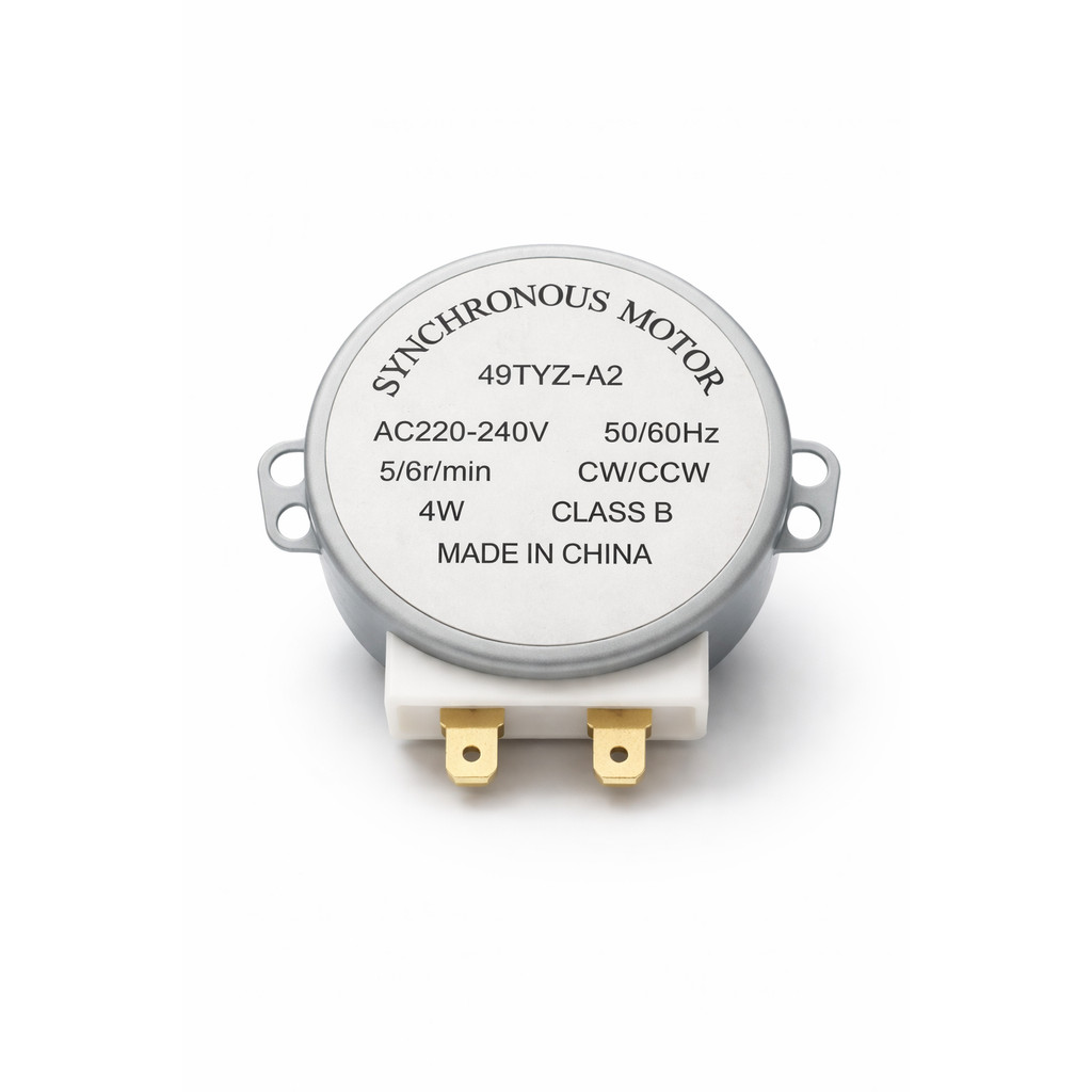 Motor Microondas 4W 5/6RPM 220V Silencioso Durável Eixo Plástico 49TYZ-A2