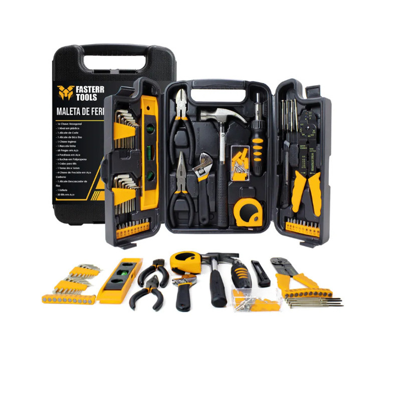 Kit de Ferramentas Profissional 129 Peças com Maleta Resistente - Jogo Completo para Carro e Casa em Oferta na Shopee