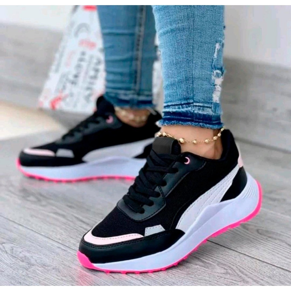tênis feminino confortável e leve ideal para treino academia caminhada  dia a dia trabalho