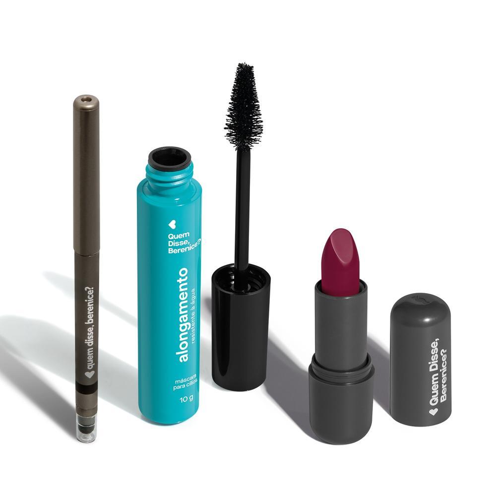 Máscara Alongamento 10g + Lápis Esfumador Pretô 200mg + Batom Cremoso Cor 10 3,8g em Oferta na Shopee