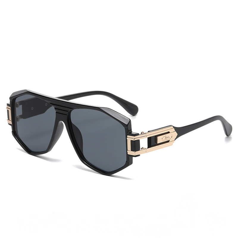 Óculos de Sol Masculinos Design Vintage, Lentes Grandes, Proteção UV400, Óculos de Sol para Condução, Óculos de Sol da M