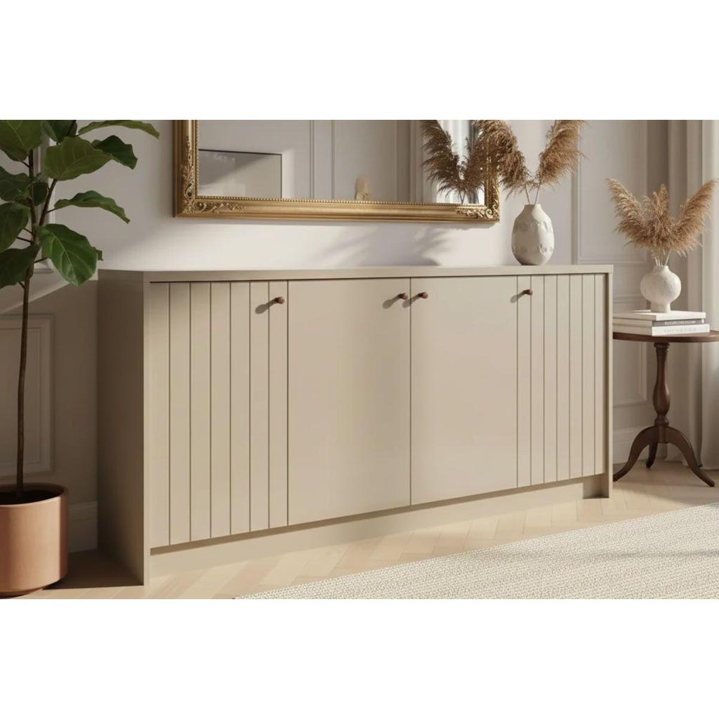 Buffet de Sala Jantar Lia 4 Portas Off White - Cimol em Oferta na Shopee