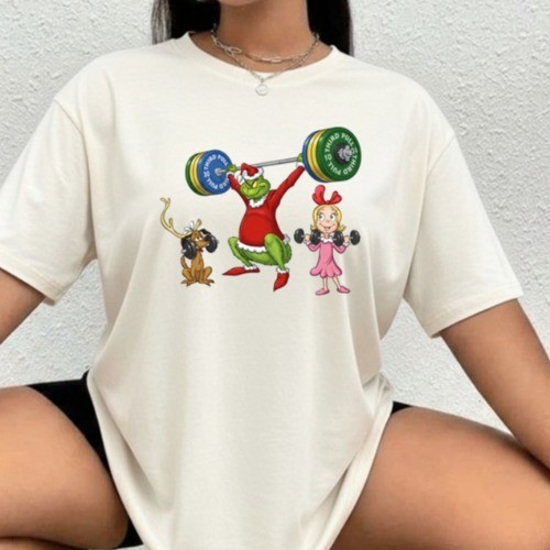Camiseta feminina tshirt oversized algodão academia treino engraçadas memes blusinhas grinch vibes.