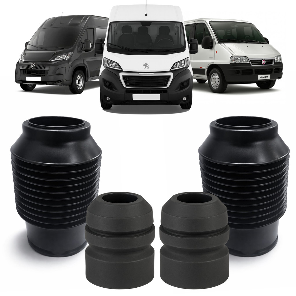 Kit Batentes Borracha E Coifa Dianteiro Ducato/Jumper/Boxer