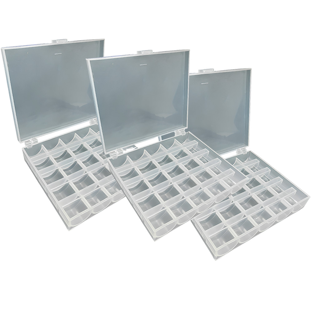 3 Estojo Porta Bobina Original Plastico Alta Baixa Organizar