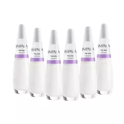 Kit 6 Esmaltes Impala Top Pop Transparente Atacado Manicure