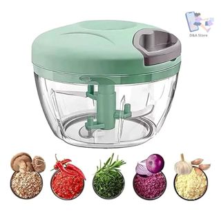 Processador Triturador Manual de Alimentos Alho Legumes Frutas 500ml – 3 Lâminas Portátil em Oferta na Shopee