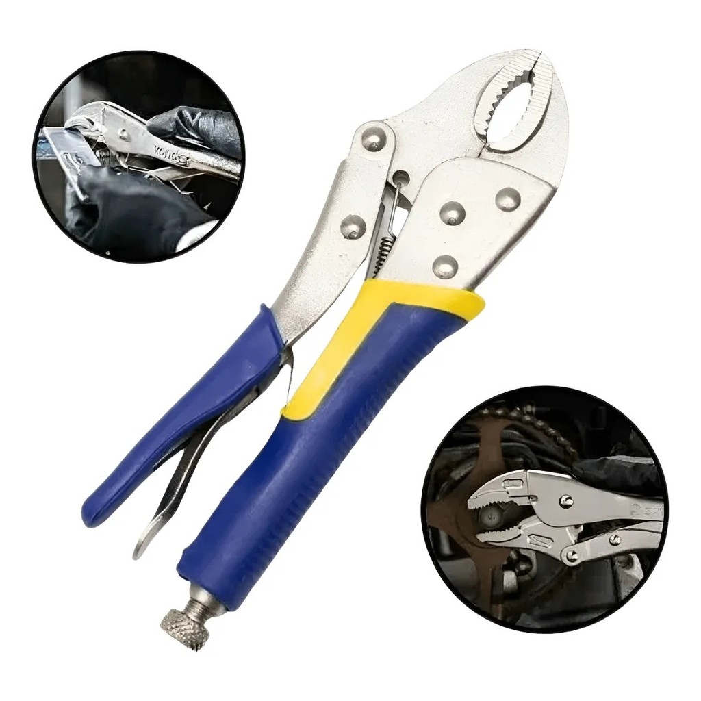 Alicate De Pressão Cabo Emborrachado 10'' Mordente Curvo em Oferta na Shopee