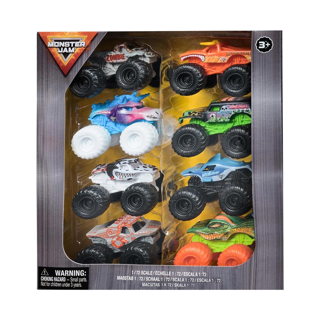8 Carrinhos Monster Jam Escala 1:72 - Monster Jam em Oferta na Shopee
