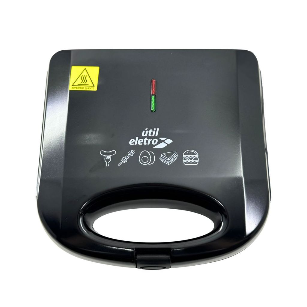 Sanduicheira Elétrica 2 em 1 Grill e Tostador Antiadherente 110V 220V Portátil