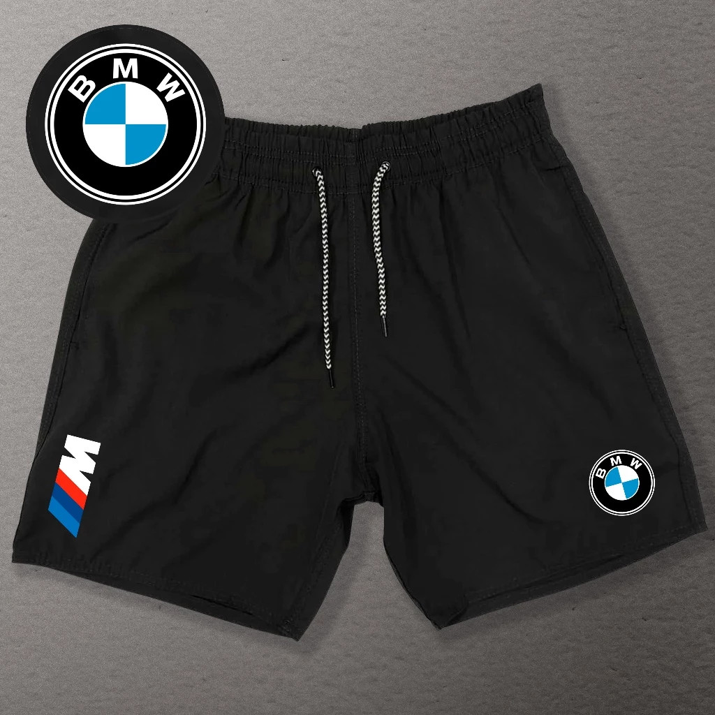 Bermuda Esportiva de Elastano Masculina - BMW  - Academia Corrida Skate Basquete Otaku