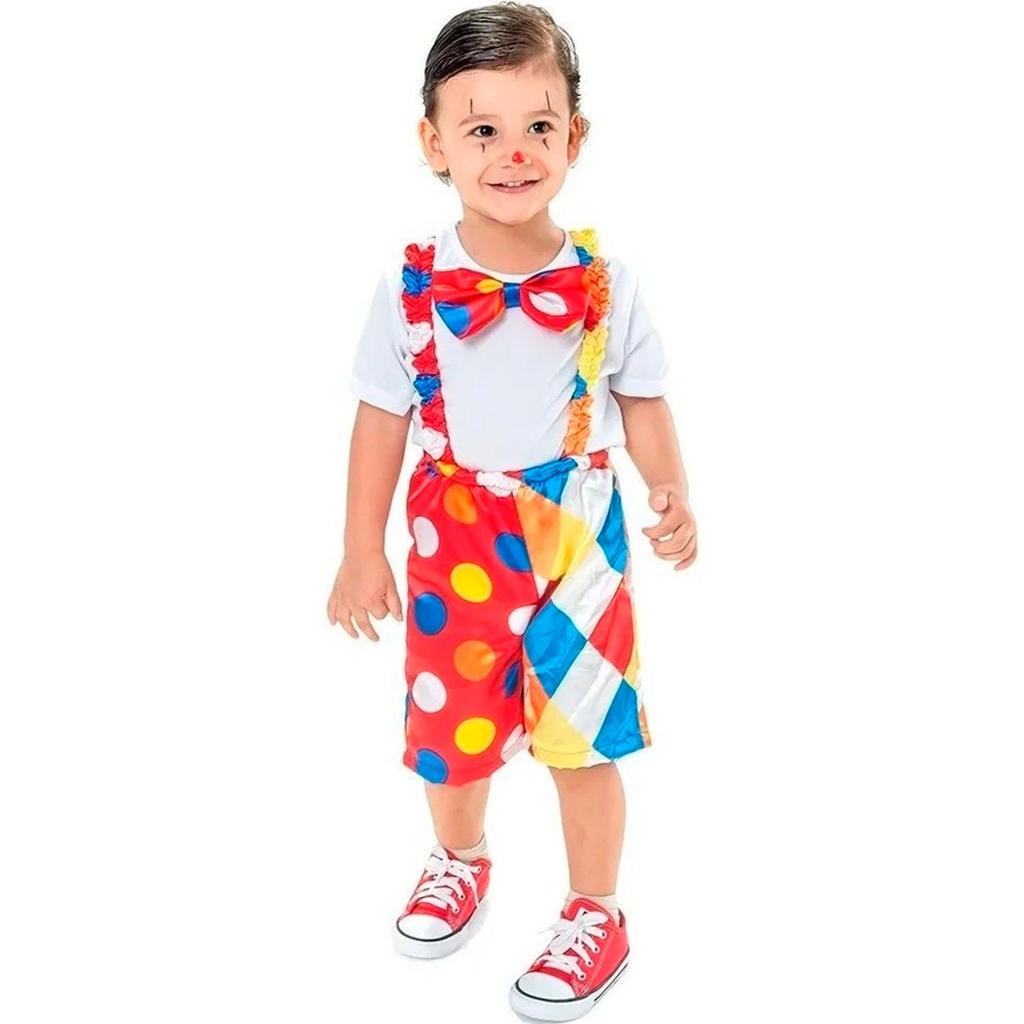 Fantasia Infantil Palhacinho Carnaval Completa + Suspensório em Oferta na Shopee