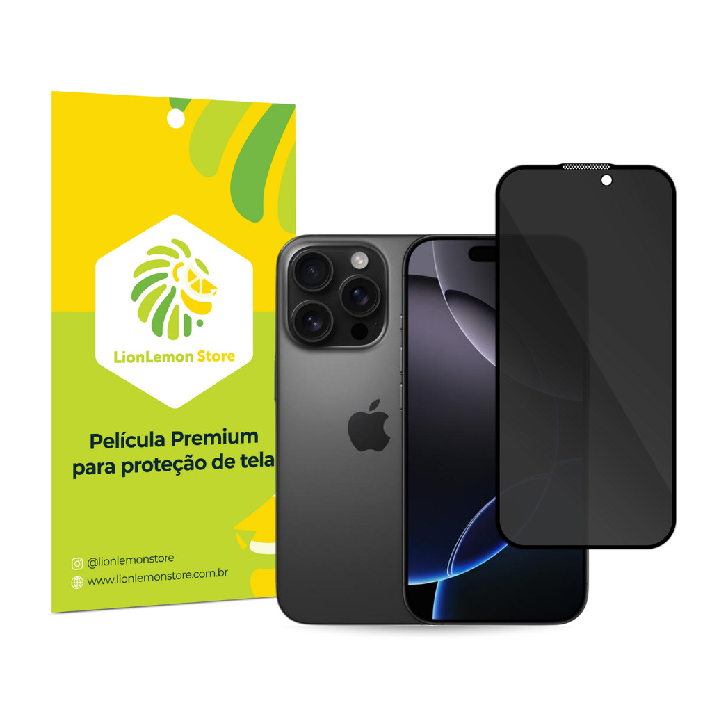 Película de Privacidade Ultrashield LionLemon para iPhone 16 Pro