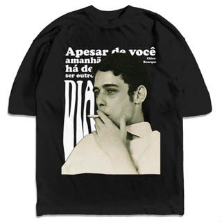 Camiseta Oversized Chico Buarque Streetwear Harajuku Aesthetic Camisa em Oferta na Shopee