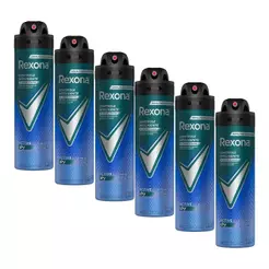 Kit 6 Desodorantes Rexona Men Aerossol Antitranspirante Active 150ml