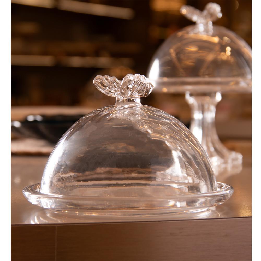 Prato para Doce com Tampa Wolff Butterfly 15cm x 15cm x 10cm