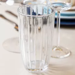 Copo Alto de Cristal Bangkok 420ml Wolff Premium Copo Long Drink para Agua Suco Refrigerante Drinks Mesa Posta Cozinha