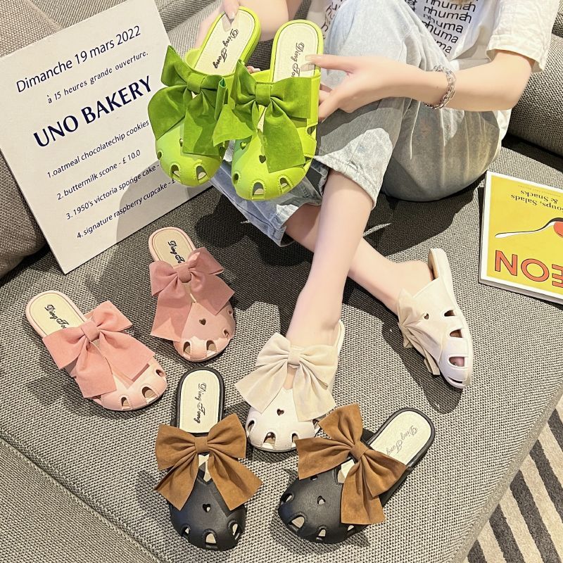 Arco Baotou meia chinelos feminino verão exterior buraco sapatos moda All-Match casa sola macia respirável sandálias de 
