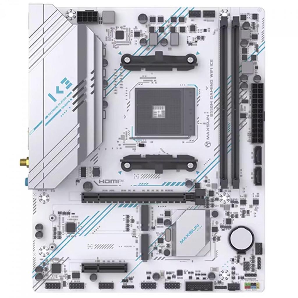Placa Mãe MAXSUN B550M Gaming WiFi ICE, Chipset B550, AMD AM4, mATX, DDR4 em Oferta na Shopee