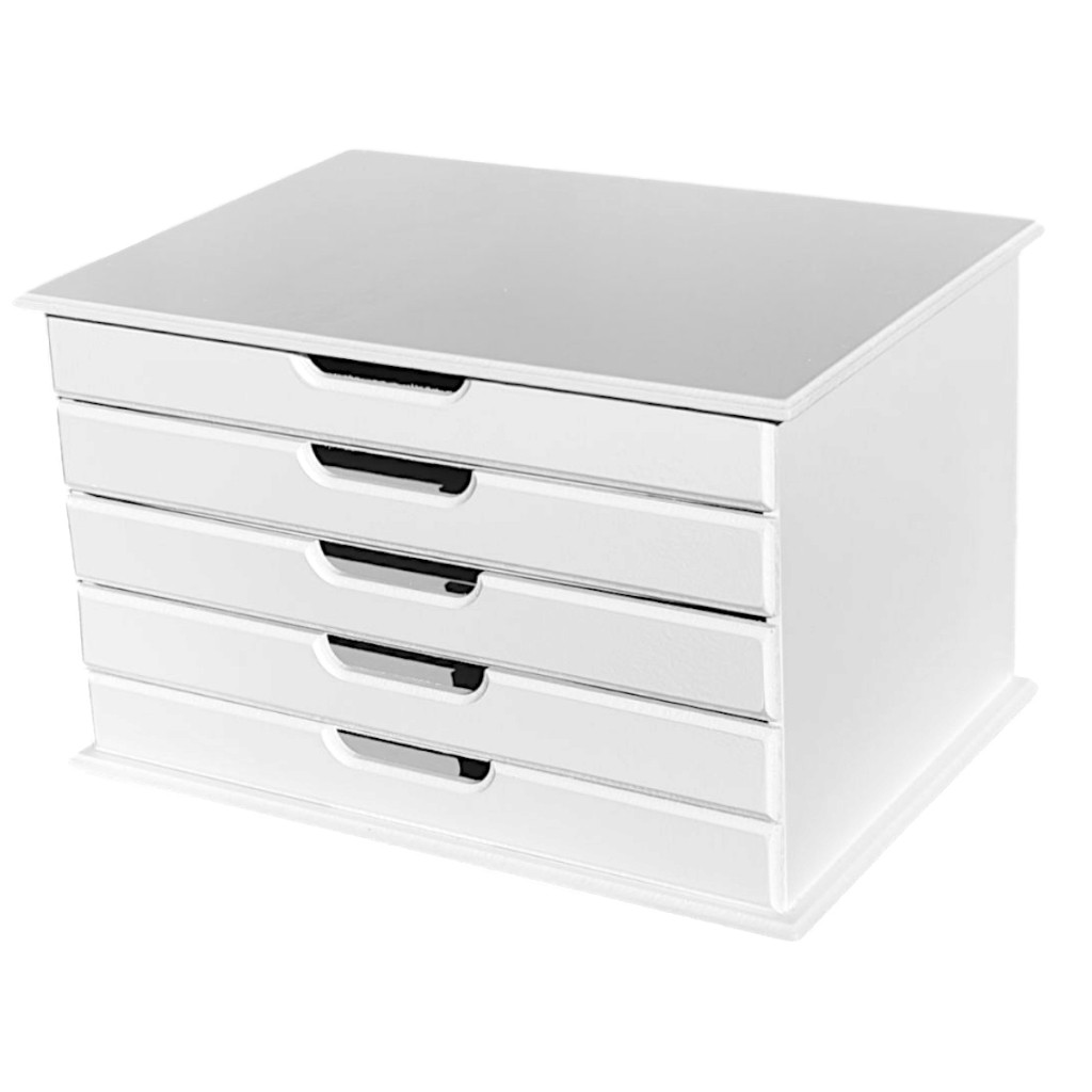 Gaveteiro Organizador De Escritório Quarto Multiuso Guardar Arquivos 05 Gavetas