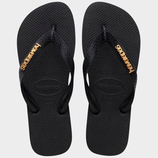 Chinelo Havaianas Top Logo Metallic - Preto em Oferta na Shopee