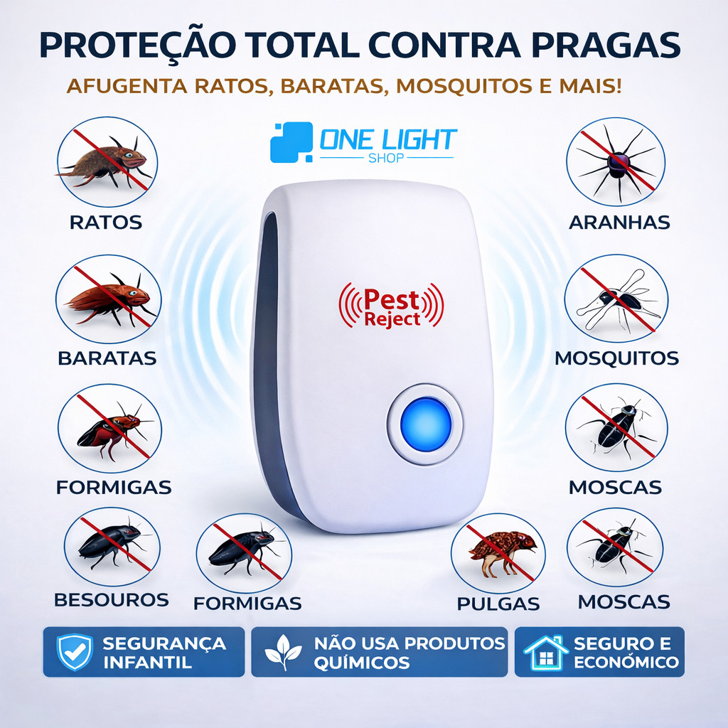 Repelente Ultrassônico Eletrônico Bivolt Anti Mosquitos Baratas Ratos Morcegos Fly Sparrow em Oferta na Shopee
