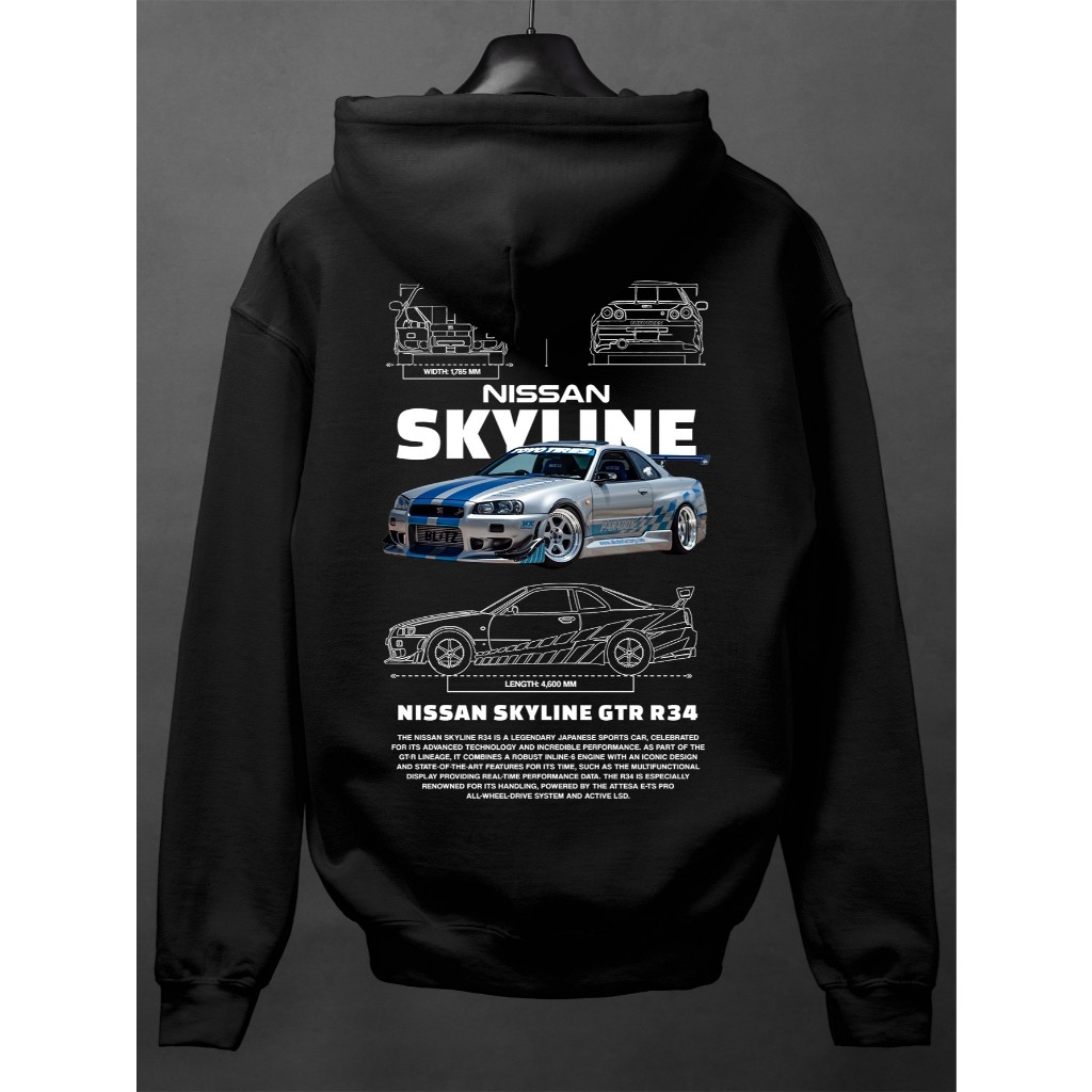 Moletom Ganguru Masculino Corrida Exclusivo Skyline GT-R Brian O'Conner Velozes e Furiosos