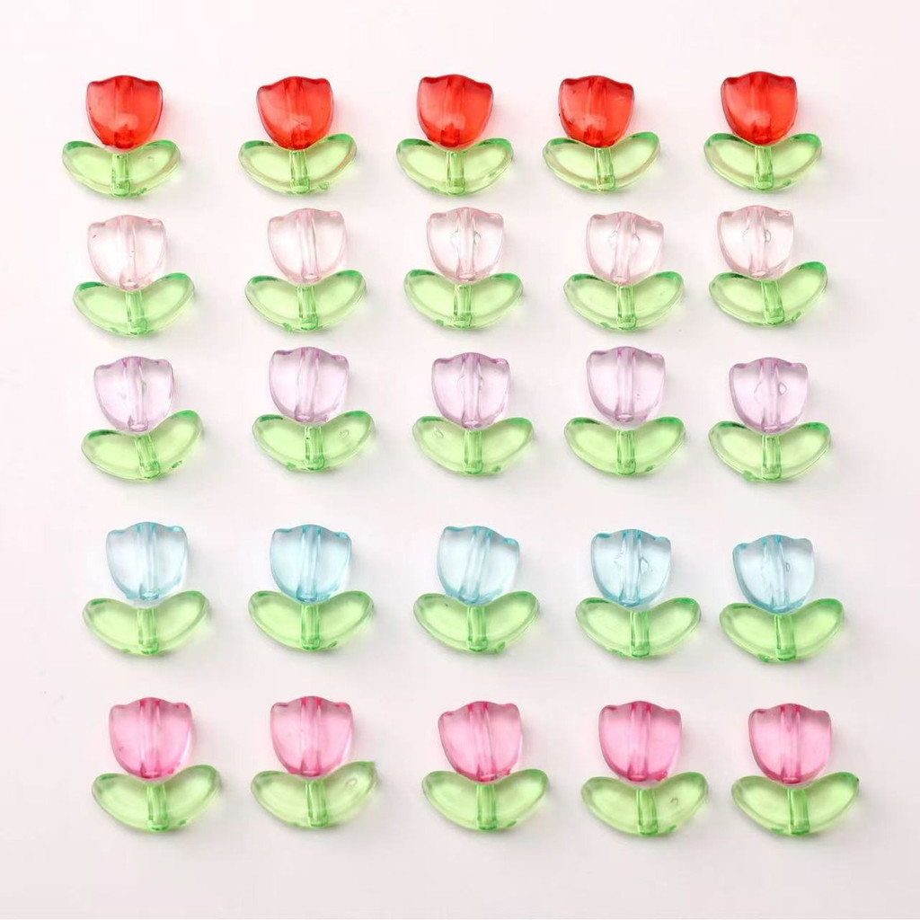 90 Pcs Micangas De Tulipas Faz Colar Pulseiras-binbin em Oferta na Shopee