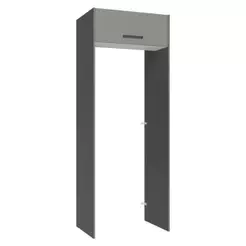Porta-Geladeira 83 cm 1 Porta Basculante Cinza/Branco/Cinza Agata Madesa