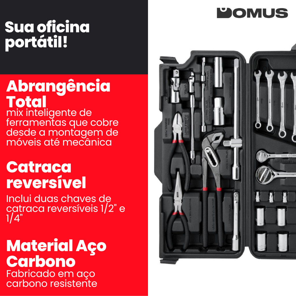 Kit Ferramentas Casa e Oficina 110 Peças Nove54 · foto 2