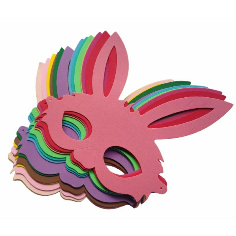 Máscara Eva Coelho Páscoa Festa 35 Unidades Coloridas