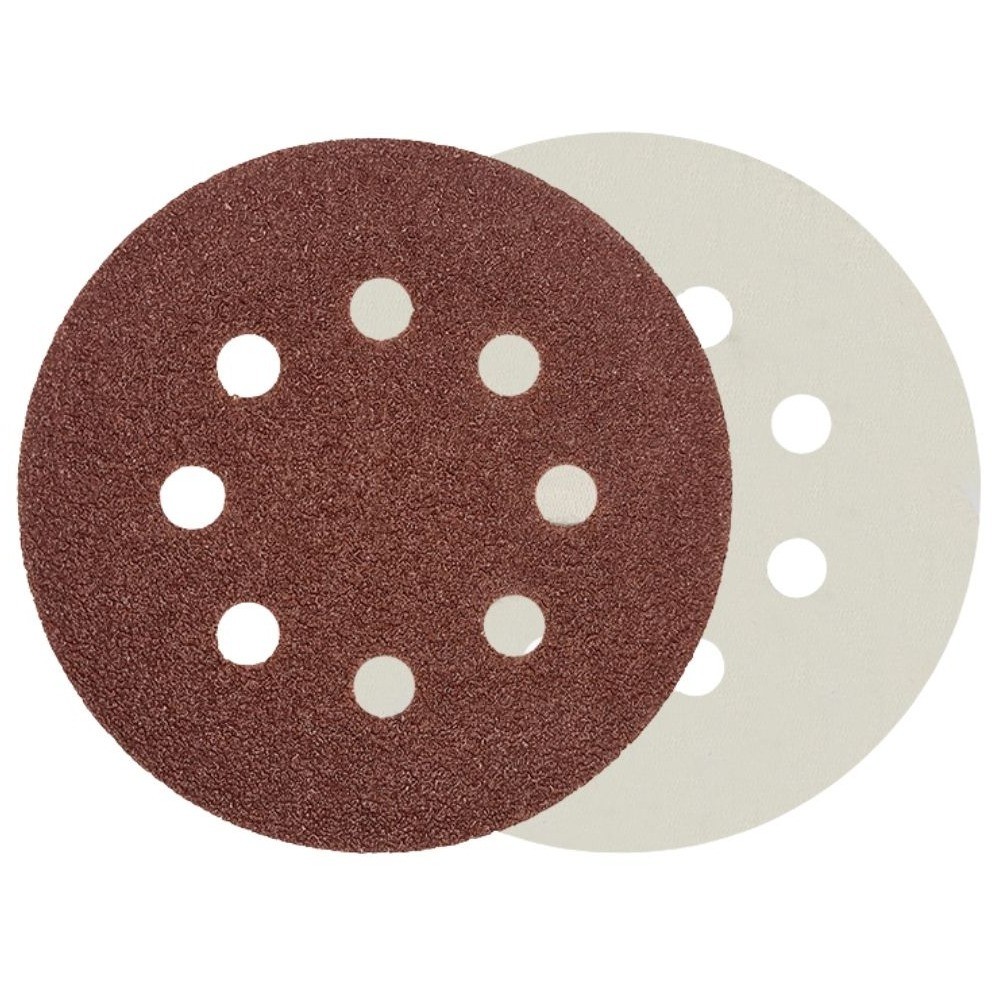 Disco de lixa com pluma 125 mm 8 furos grão 100 com 10 peças - 08.005 Disflex
