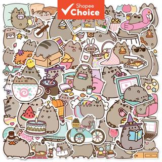 Papel Adesivo Escolar Personalizado Fofo-50 Peças Série Gato Gordinho , Adesivos À Prova D'água Para Laptop , Telefone , em Oferta na Shopee
