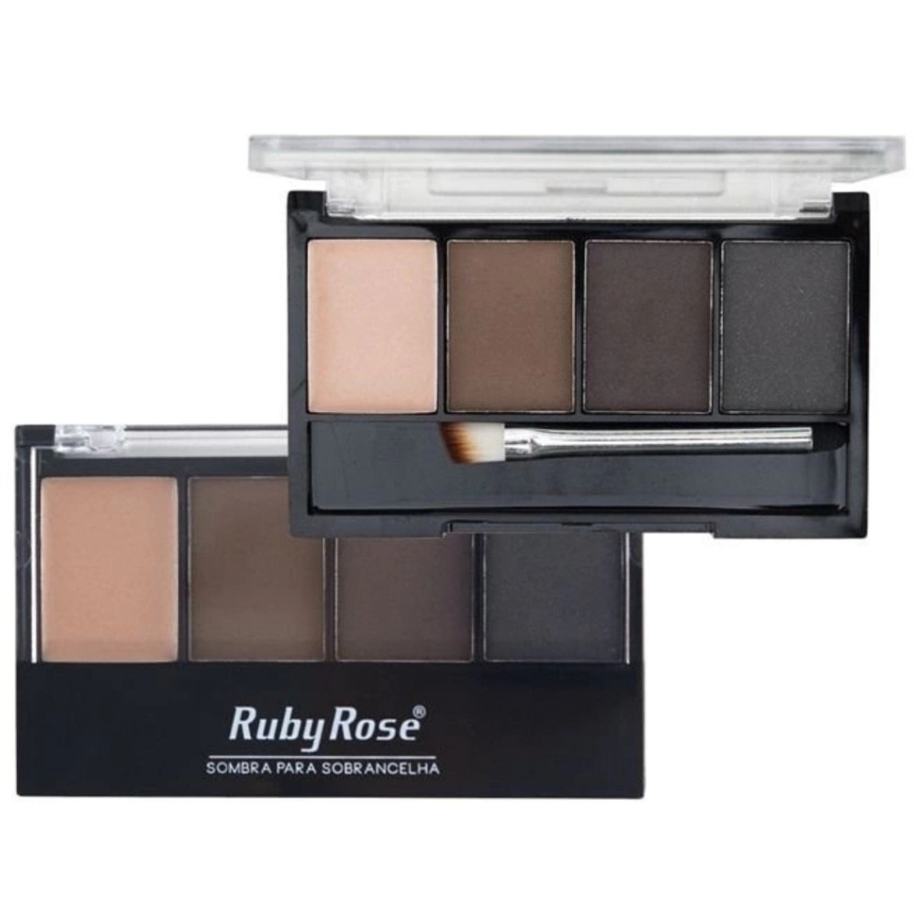 Paleta para Sobrancelha com Primer Auxilia a Fixar a Maquiagem Ruby Rose