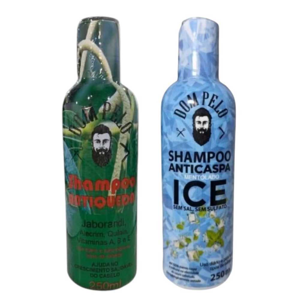 Kit shampoo antiqueda jaborandi + shampoo Ice dom pelo Envio imediato
