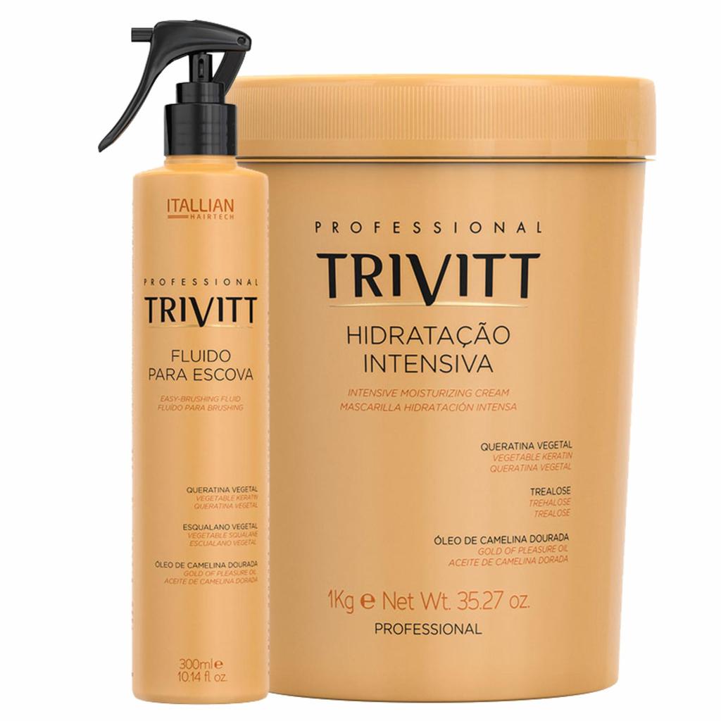 Trivitt Mascara Hidrataçao Intensiva E Fluido Para Escova