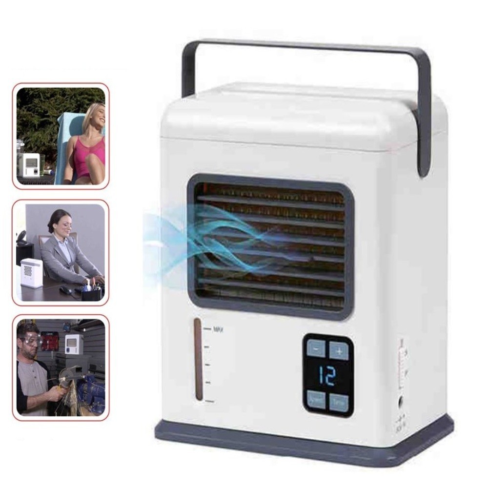 Mini Ar Condicionado Digital Blu Breeze – Umidificador, Purificador e Ventilador Portátil USB