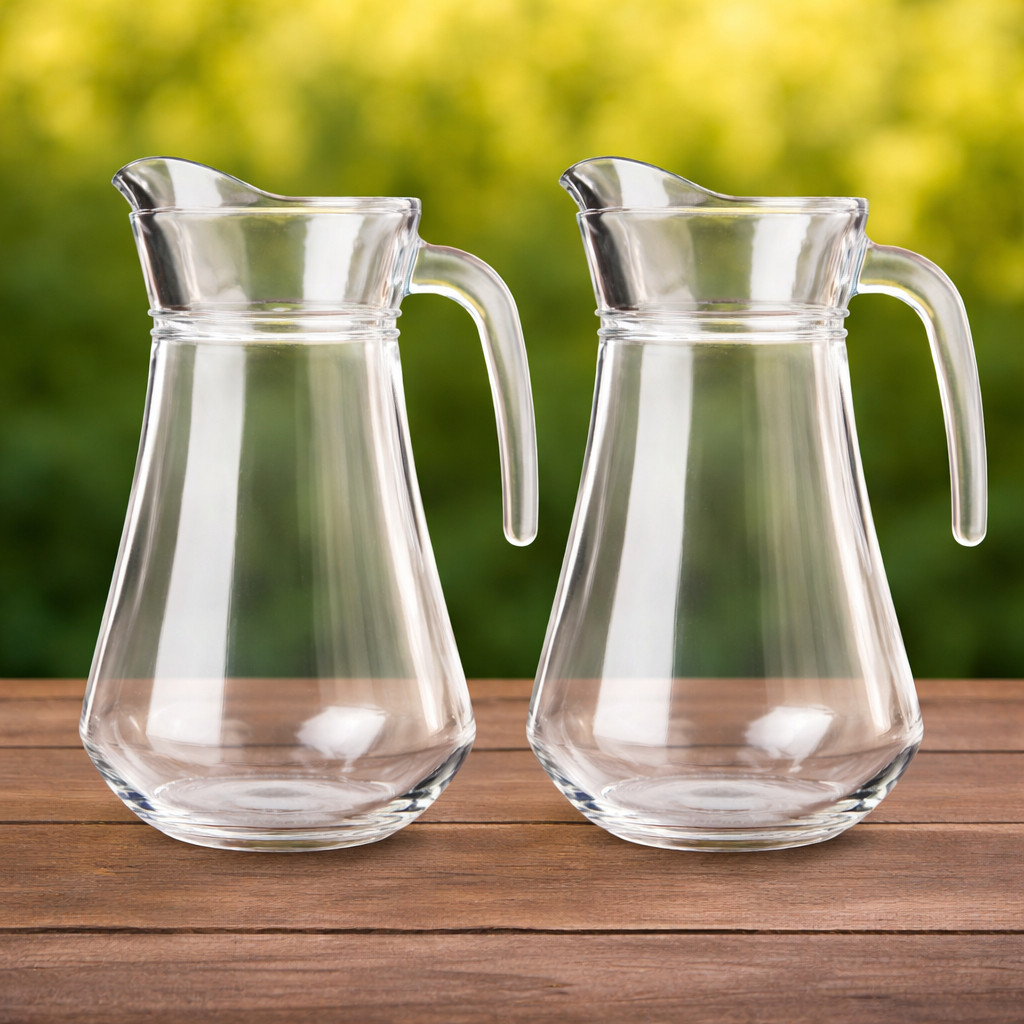 Kit 2 Jarras de Vidro 1,6L Safira – Jarra para Suco Água Chá Bebidas
