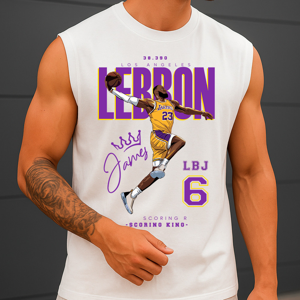 Camiseta regata machao Machao mascuilno jogador Lebron basquete nba laker James vintage treino streetware academia