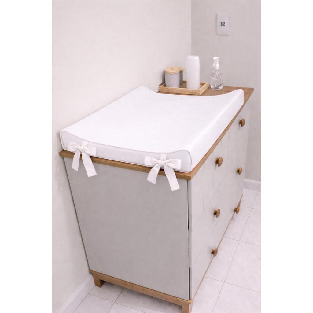 Trocador de Cômoda Anatômico Impermeável 55x40x8cm Bebê Confortável Espuma Premium Antivazamento Envio Imediato