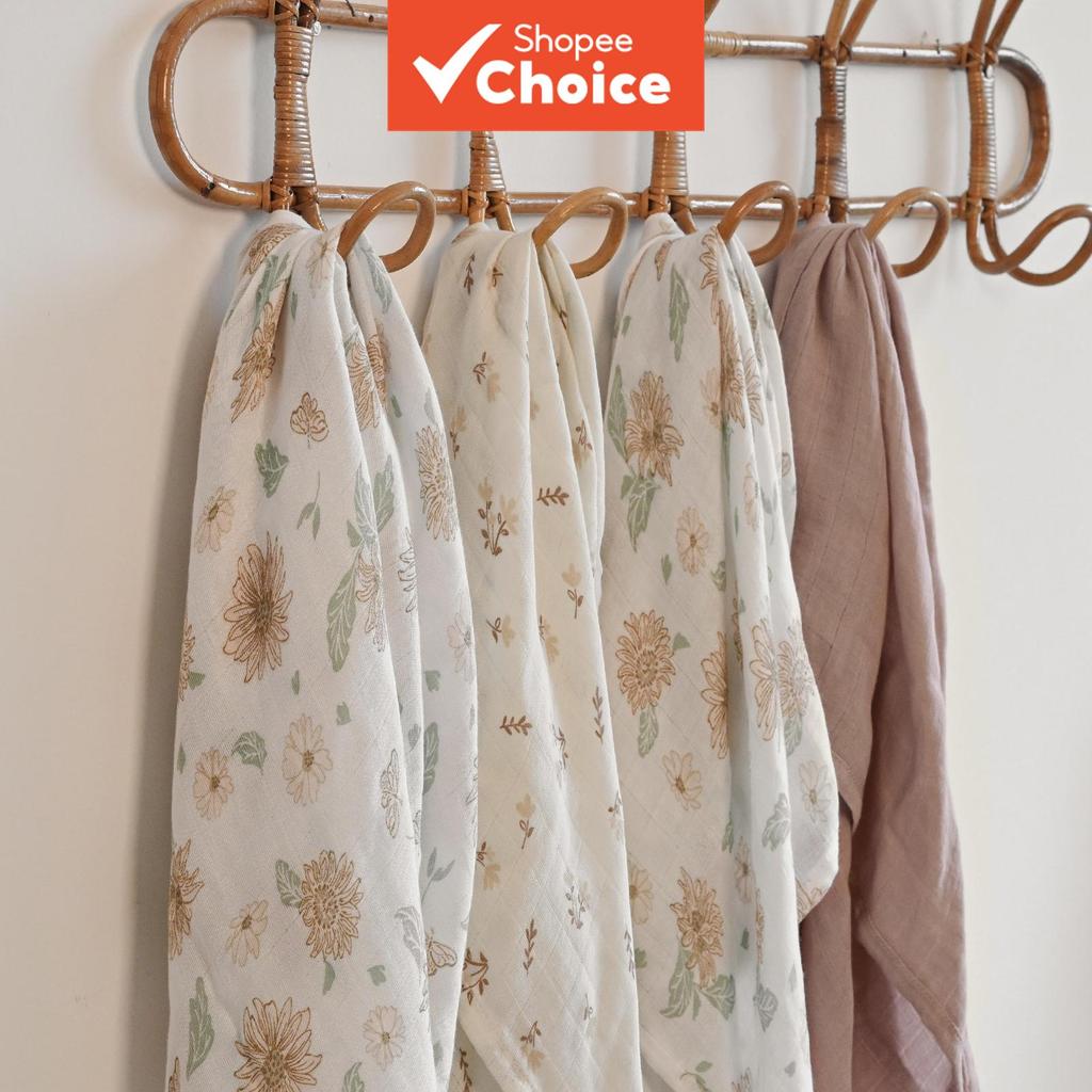 Cobertor De Musselina De Algodão Para Bebê , 6 Peças , Envoltório De Recepção Macio E Respirável Bebês Recém-Nascidos