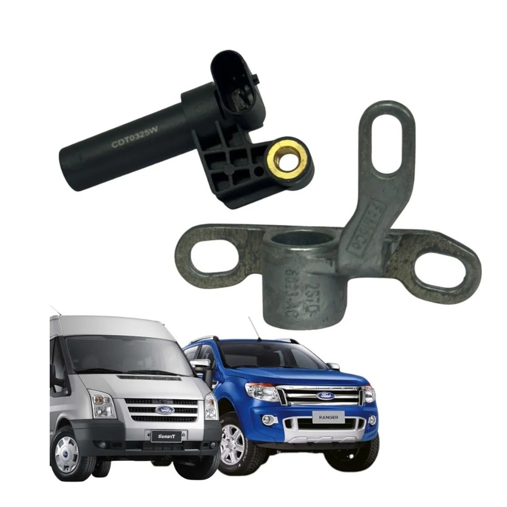 Suporte E Sensor Posição Virabrequim Transit  Ranger 2.2/3.2